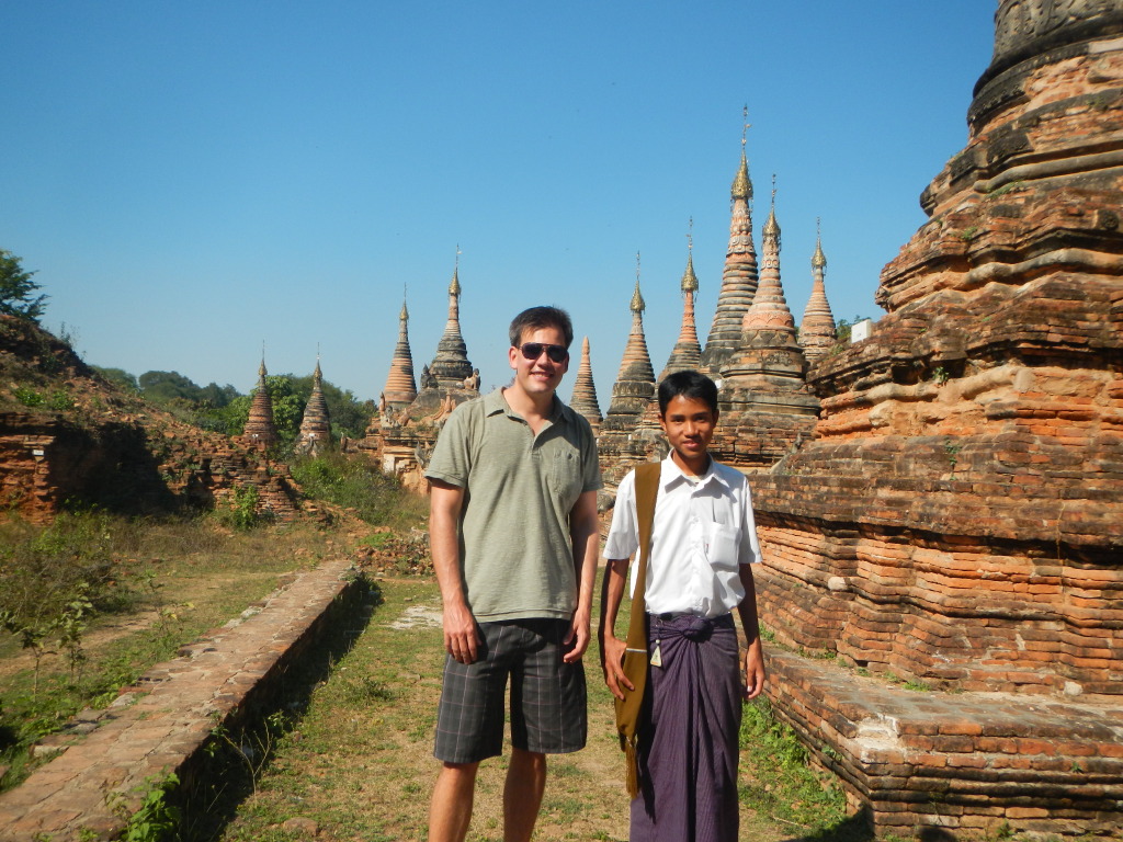 Stephen and Jojo in Mandalay, Myanmar