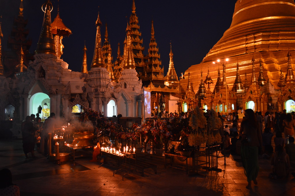 Schwedagon Pagoda in Yangon, Myanmar