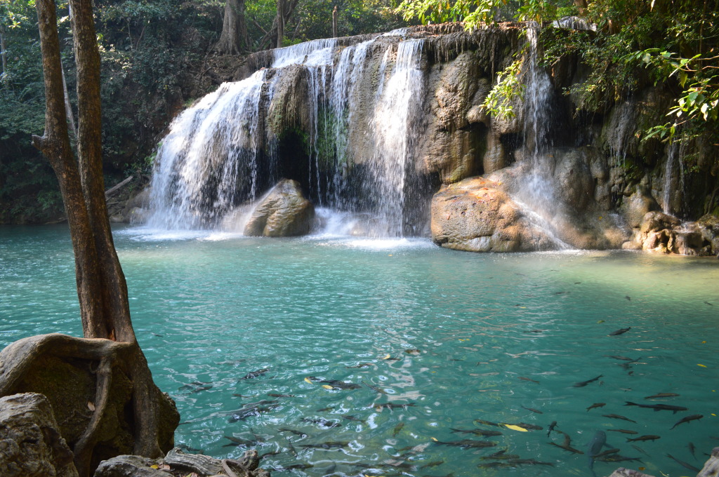Erawan Falls in Kanchanaburi, Thailand