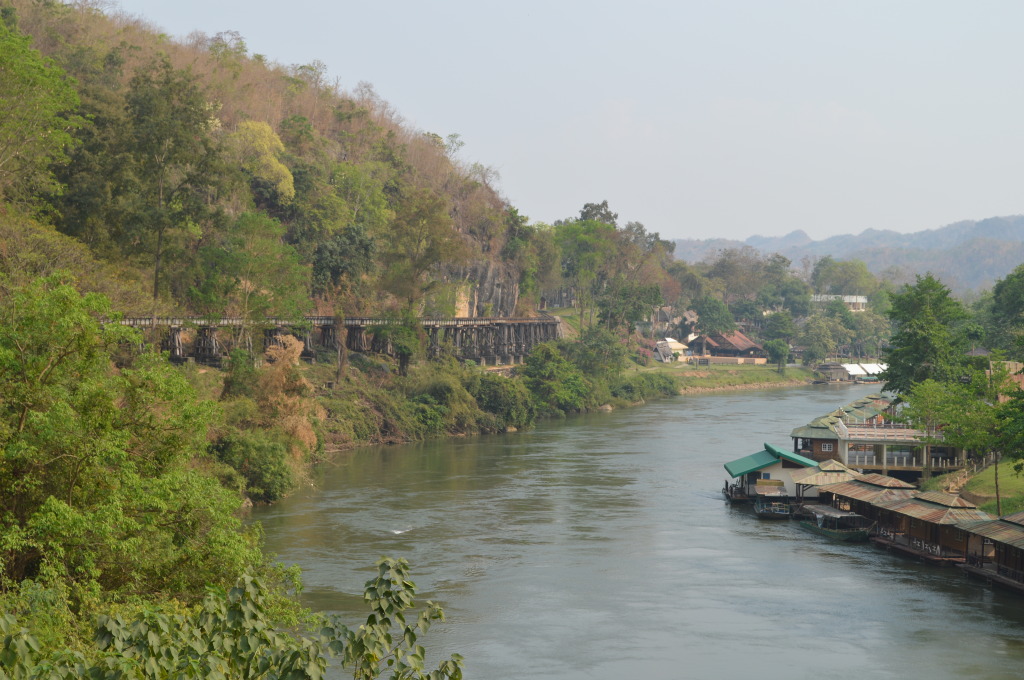 Kwai River and Death Railway in Kanchanaburi, Thailand