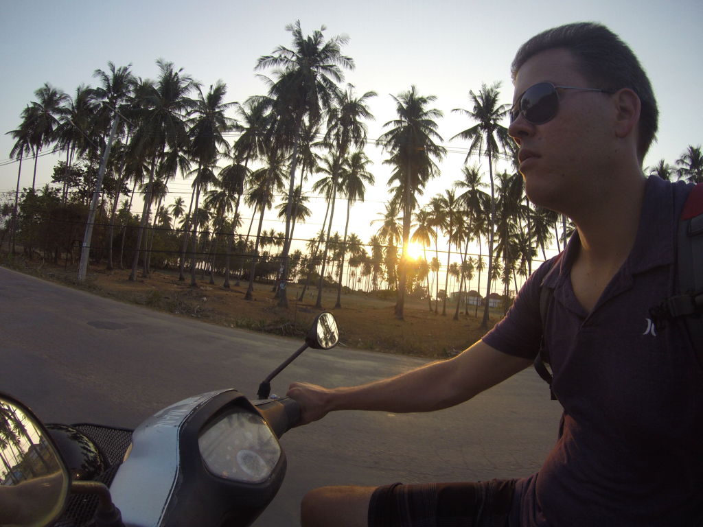 Stephen on Motorbike in Ko Lanta, Thailand