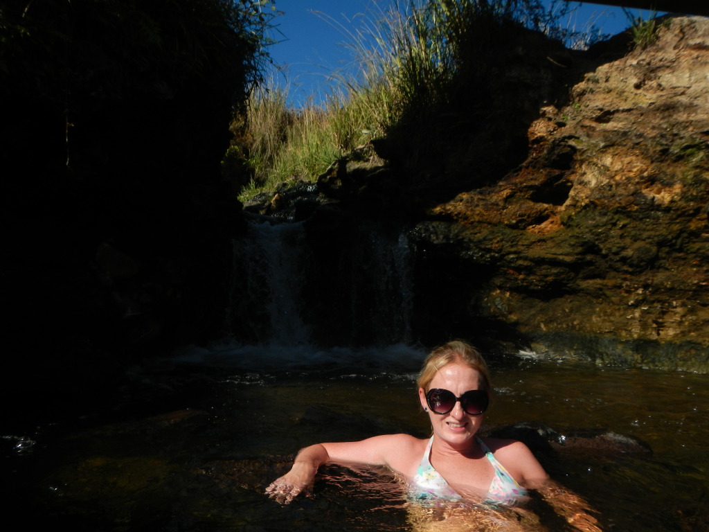 Shannon in a Thermal Park in Lake Taupo, New Zealand
