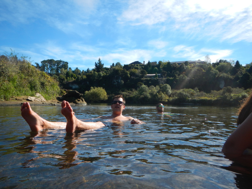 Stephen in a Thermal Park in Lake Taupo, New Zealand