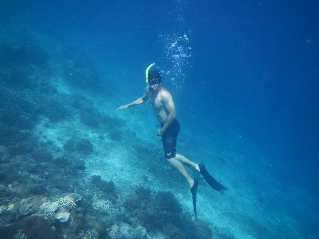 Stephen Snorkeling on Gili Trawangan, Indonesia