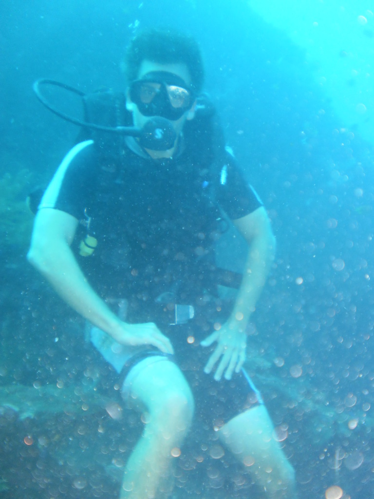 Stephen Diving Tulamben Wreck on Bali, Indonesia