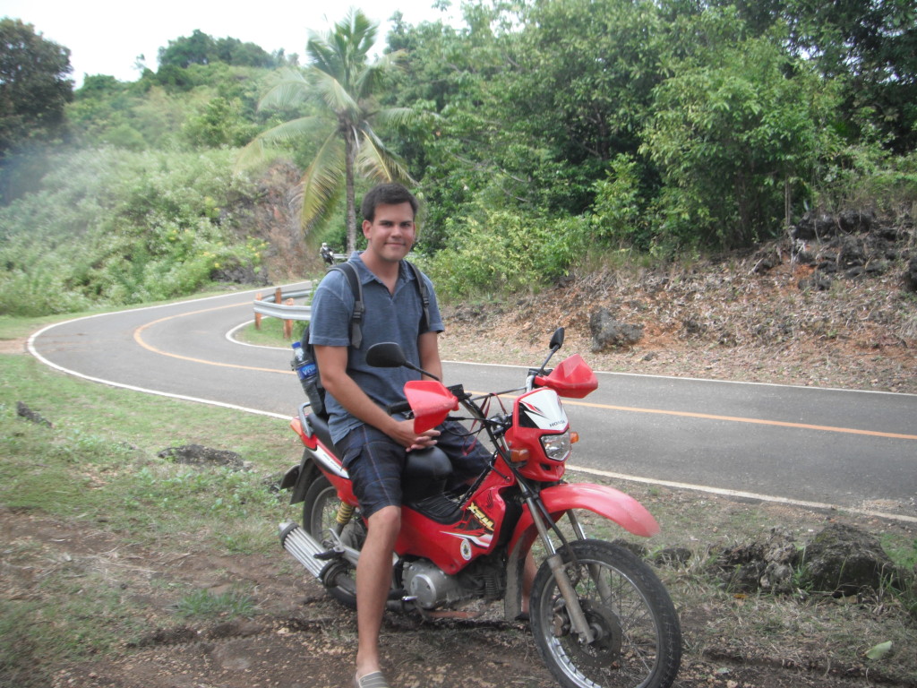 Steve on a Motorbike in Siquijor, Philippines