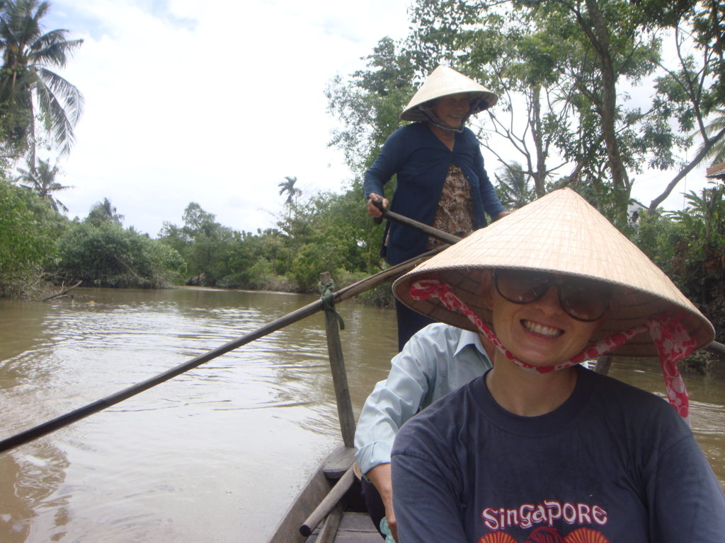 Shannon in the Mekong Delta in Vietnam