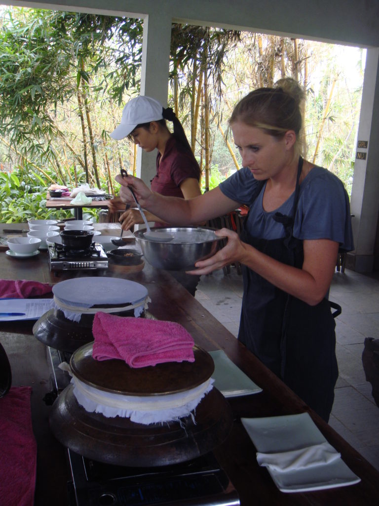 Shannon at Red Bridge Cooking School in Hoi An, Vietnam